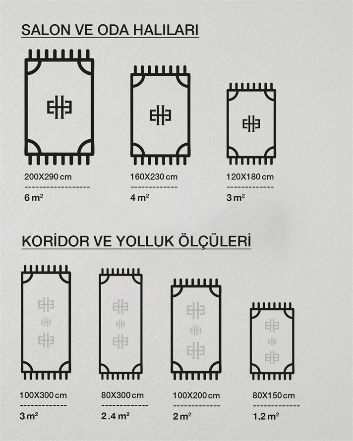 Linear Dokuma Kilim 80x150 cm Açık Krem - Kahve