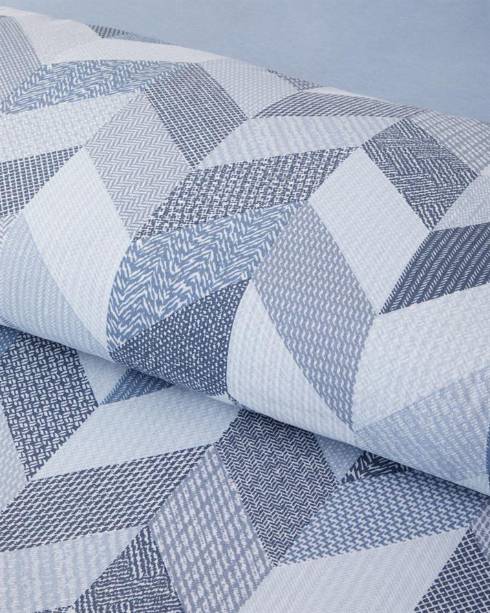 Linescape Kolay Ütülenir Tek Kişilik Nevresim Takımı 160x220 cm Açık Mavi