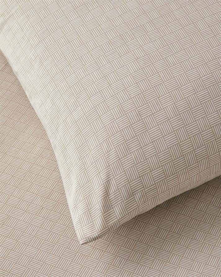 Linework Kolay Ütülenir Çift Kişilik Nevresim Takımı 200x220 cm Bej