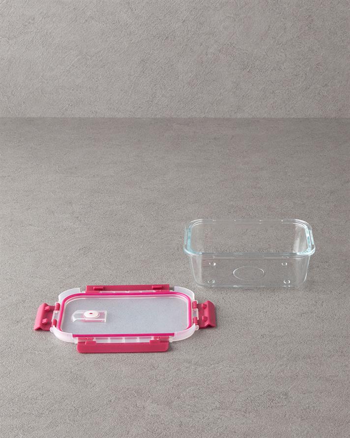 Lock&Fresh Cam Saklama Kabı Pembe