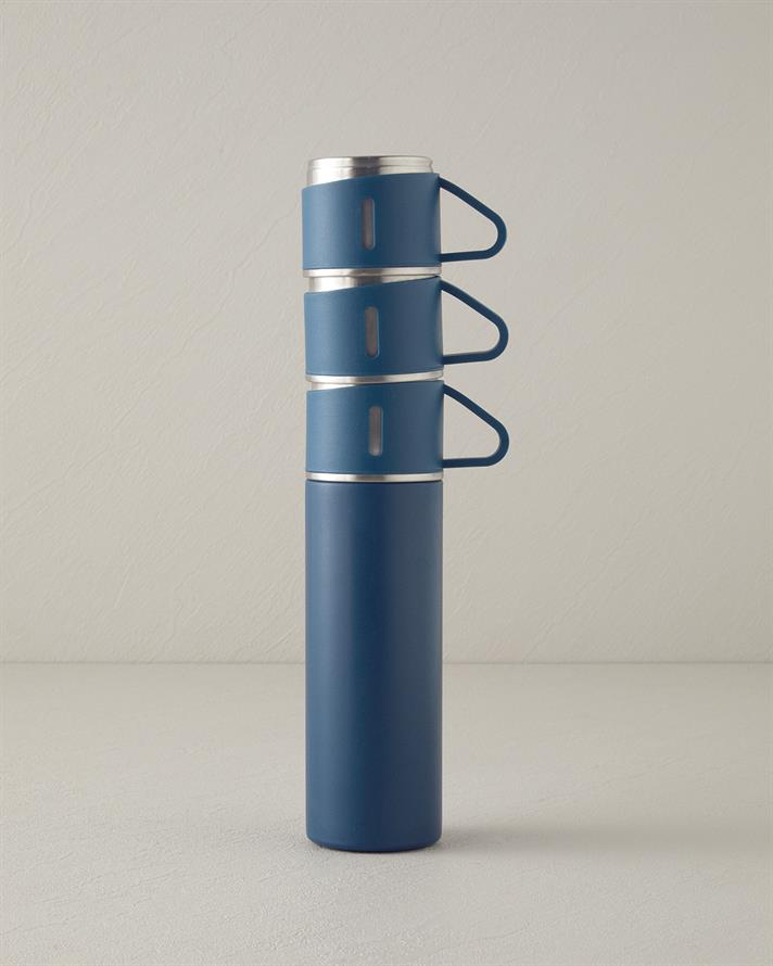 Lola Paslanmaz Çelik 3 Parça Termos 500 ml Mavi