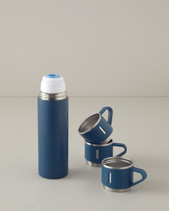 Lola Paslanmaz Çelik 3 Parça Termos 500 ml Mavi