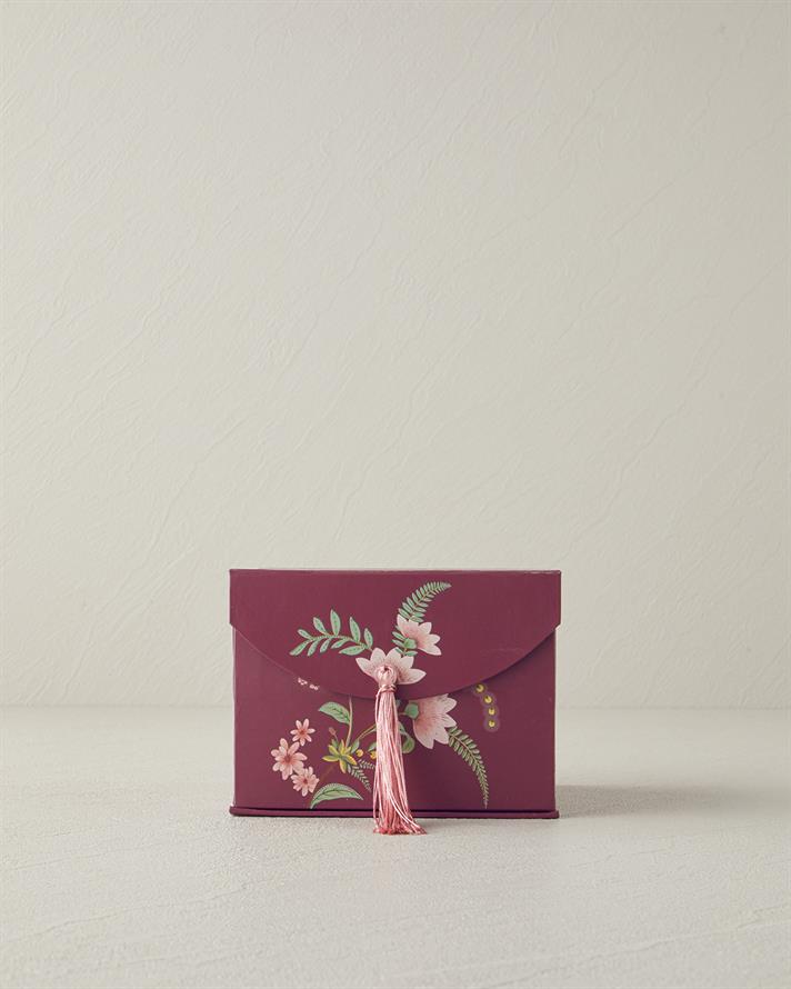 Loly New Bone China 4 Parça 2 Kişilik Kahve Fincan Takımı 100 ml Bordo