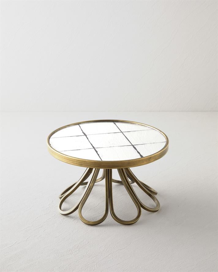 Loretta Dekoratif Tepsi 25x25x15,5 cm Bronz