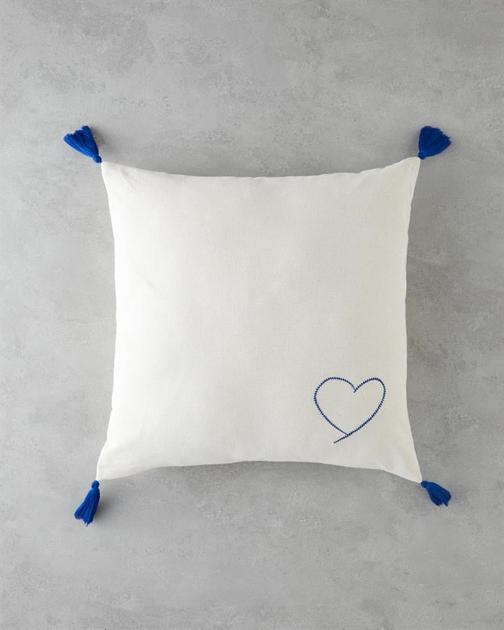 Love Bath Kırlent Kılıfı 45x45 cm Natural