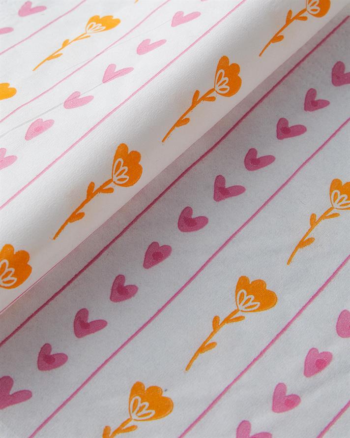 Lovebloom 20li Kağıt Peçete 33x33 cm Pembe - Turuncu