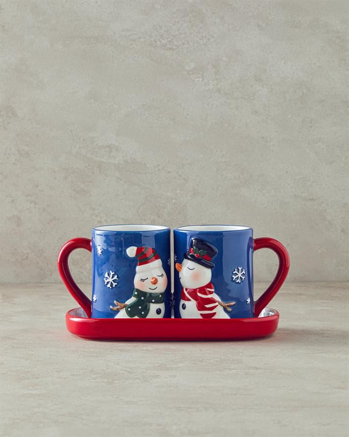 Lovely Snowmans Dolomite 2li Kupa Lacivert