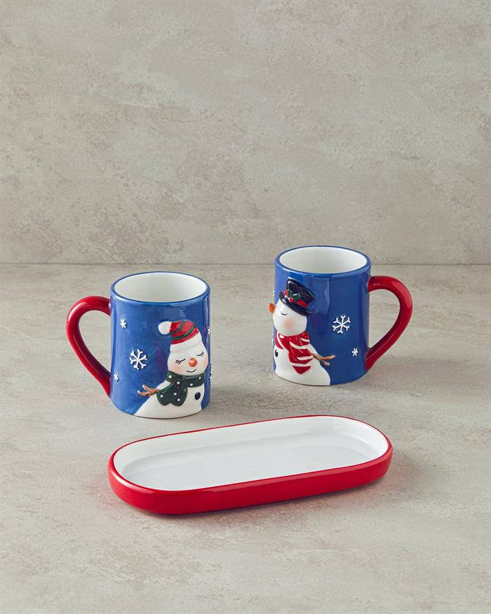 Lovely Snowmans Dolomite 2li Kupa Lacivert