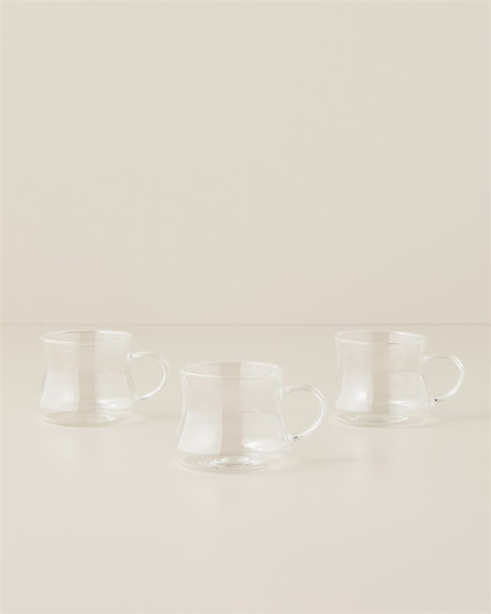Lucia Cam 3lü Çay Bardağı 200 ml Şeffaf