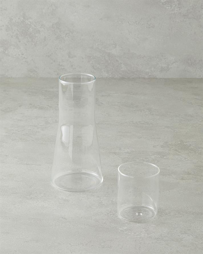 Lucid Cam Başucu Sürahi 750 ml + 300 ml Şeffaf