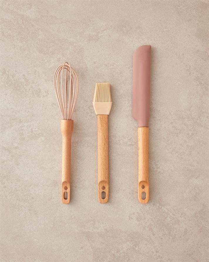 Lucy Silikon 3 Parça Hazırlık Seti 23-26,5-30,5 cm Bej