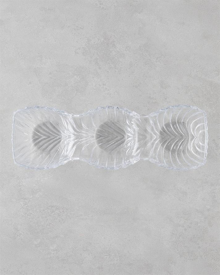 Luly Cam Sunumluk 38x13x7 Cm Şeffaf