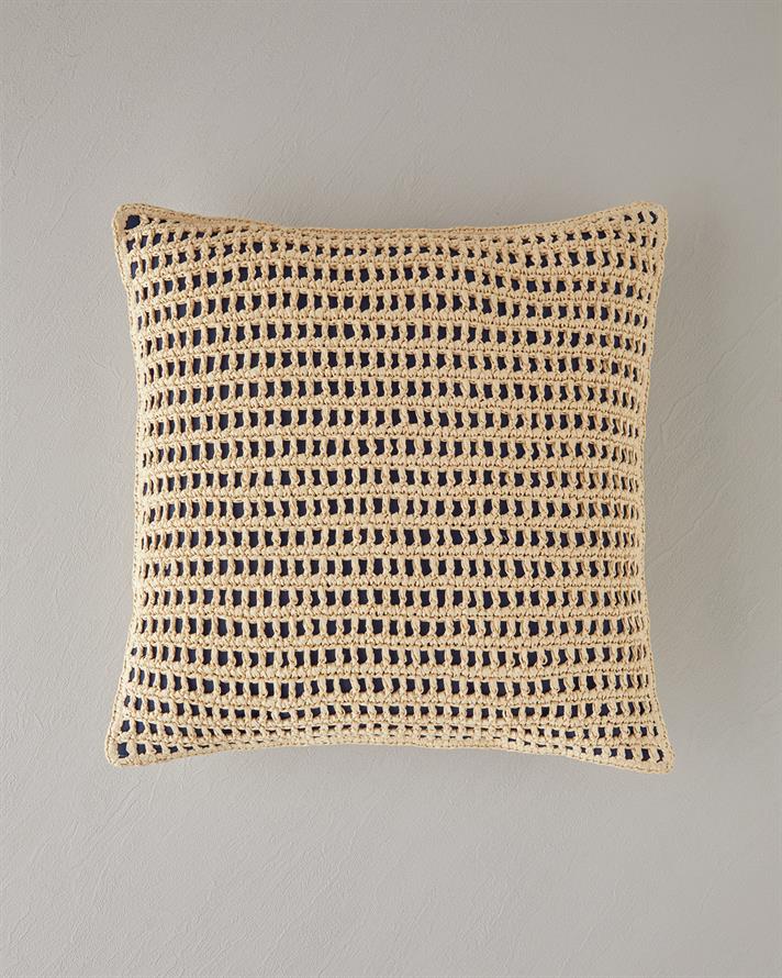 Arzu Sabancı Luly Hasır Dekoratif Kırlent Naturel