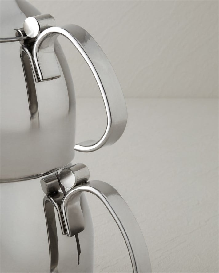 Lumos Çelik Çaydanlık 0,80 L – 1,6 L Silver