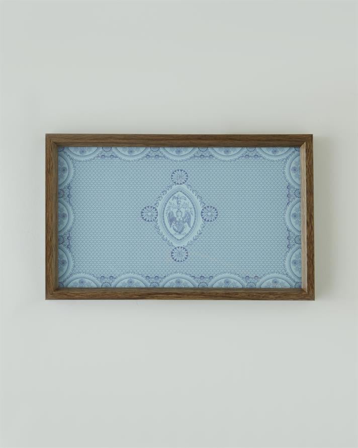 Luna Dekoratif Tepsi 16x26 cm Mavi