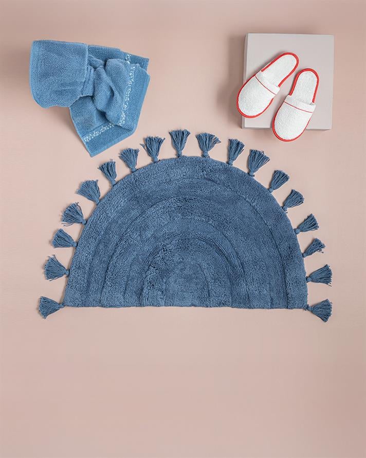 Luna Pamuklu Banyo Paspası Açık Mavi