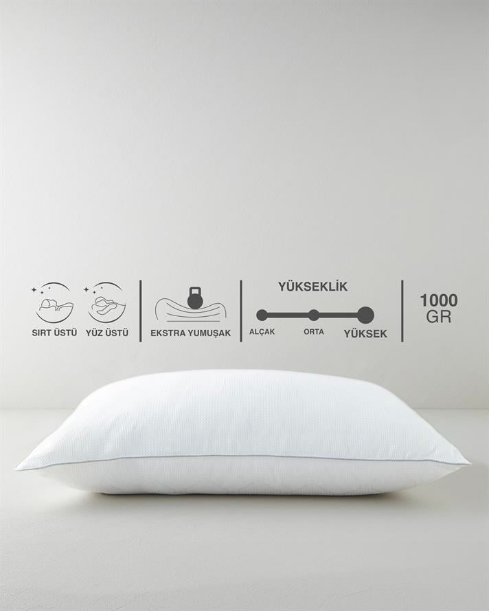 Lunar Waffle Mikrojel Yastık 50x70 cm Beyaz