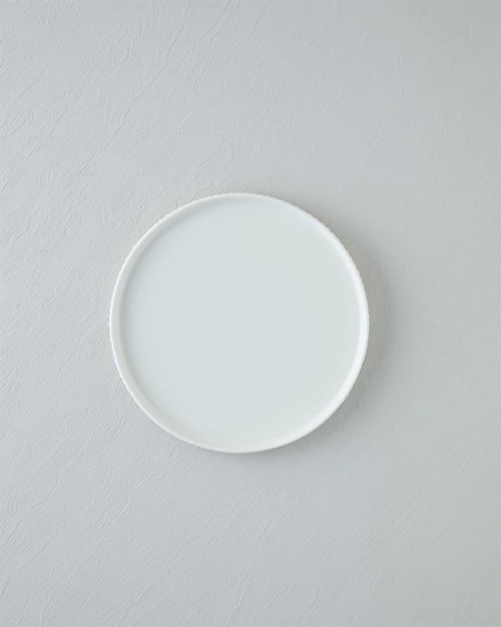 Lunara Porselen Servis Tabağı 24 cm Beyaz