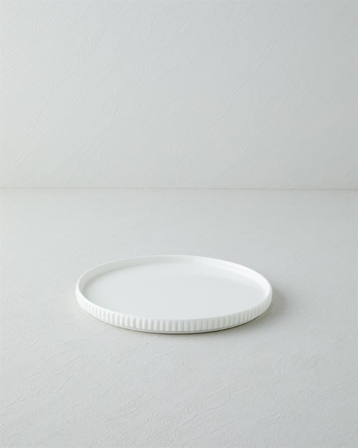 Lunara Porselen Servis Tabağı 24 cm Beyaz