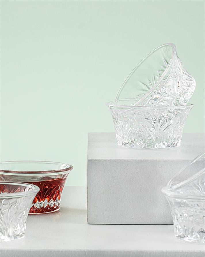 Lupa Cam 6lı Çerezlik 7,5 cm Şeffaf