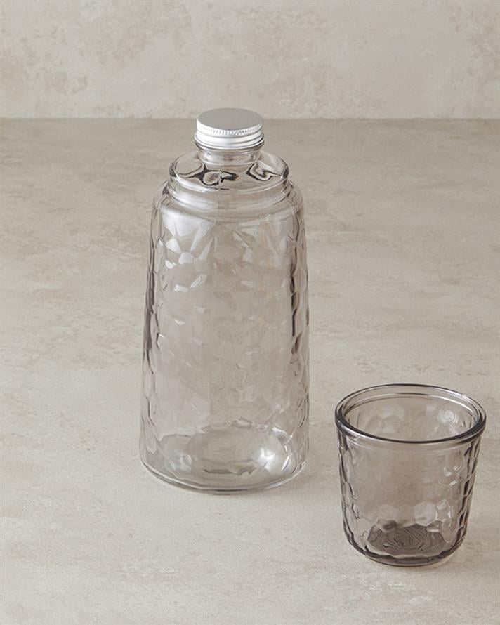 Lusana Cam Başucu Sürahi Antrasit