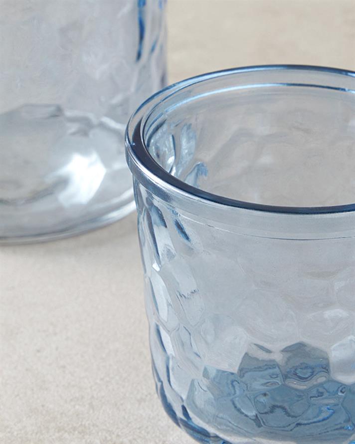 Lusana Cam Başucu Sürahi Mavi