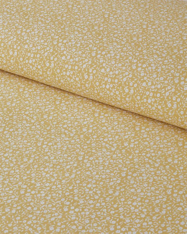 Lush Blooms Kolay Ütülenir Çift Kişilik Çarşaflı Nevresim Takımı 200x220 cm Turuncu-Sarı