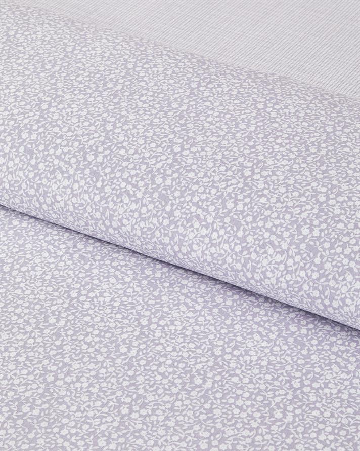 Lush Blooms Kolay Ütülenir Tek Kişilik Nevresim Takımı 160x220 cm Lila-Yeşil