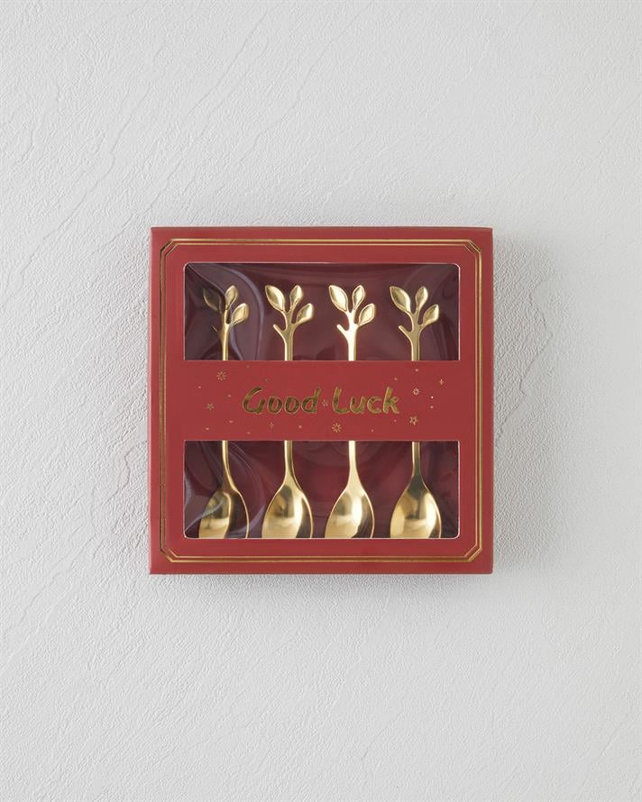 Lush Paslanmaz Çelik Tatlı Kaşığı 4 Parça Gold