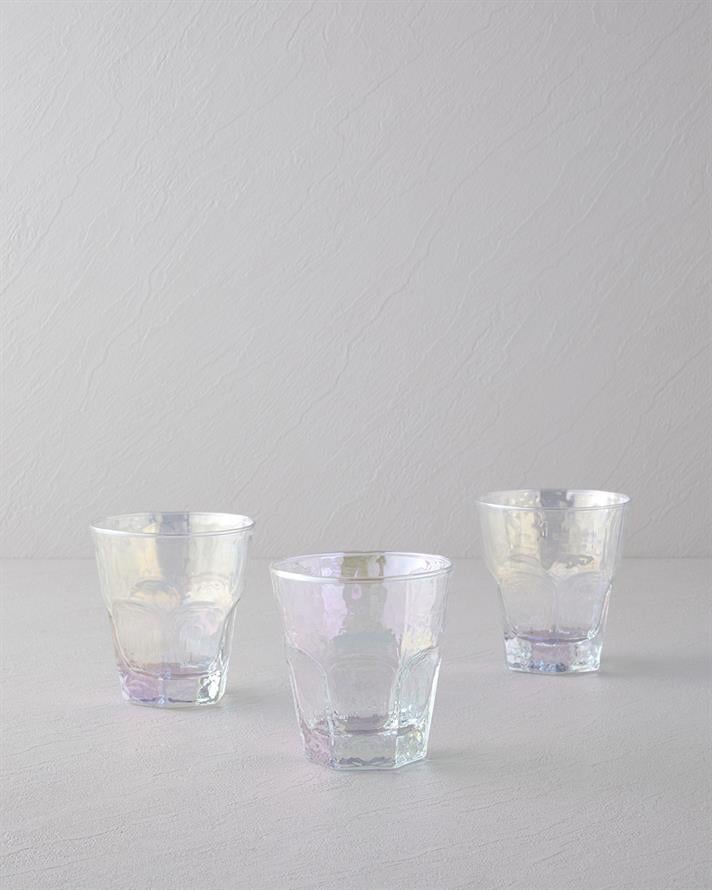 Lustraze Cam 3’lü Lüsterli Bardak 375 ml Renkli