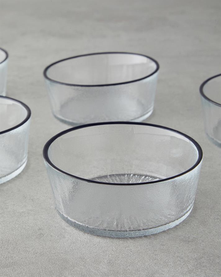 Luxe Cam 6lı Çerezlik 9 cm Şeffaf