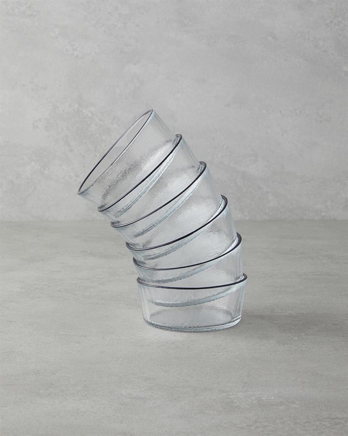 Luxe Cam 6lı Çerezlik 9 cm Şeffaf