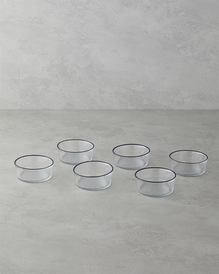 Luxe Cam 6lı Çerezlik 9 cm Şeffaf