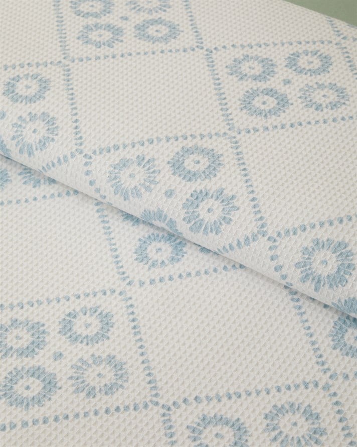 Luzia Çift Kişilik Pike 200x220 cm Mavi