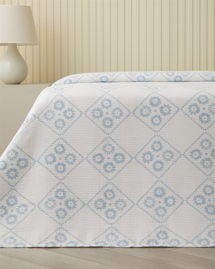 Luzia Tek Kişilik Pike 150x220 cm Mavi