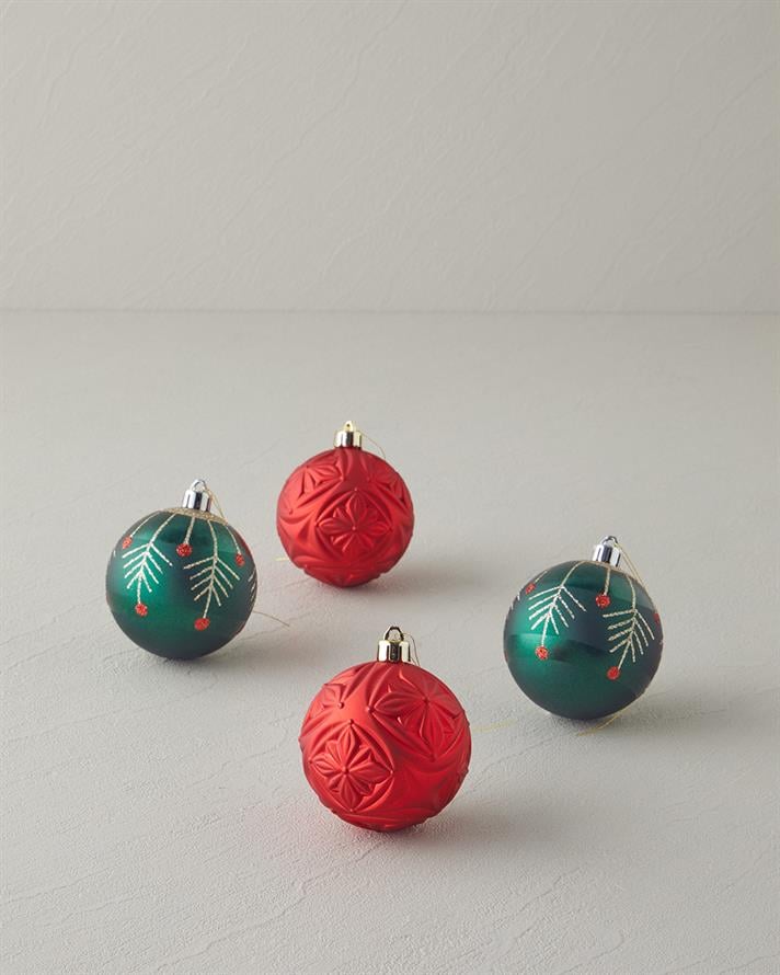 Lyra Yılbaşı Ağacı Süsü Yeşil-Kırmızı