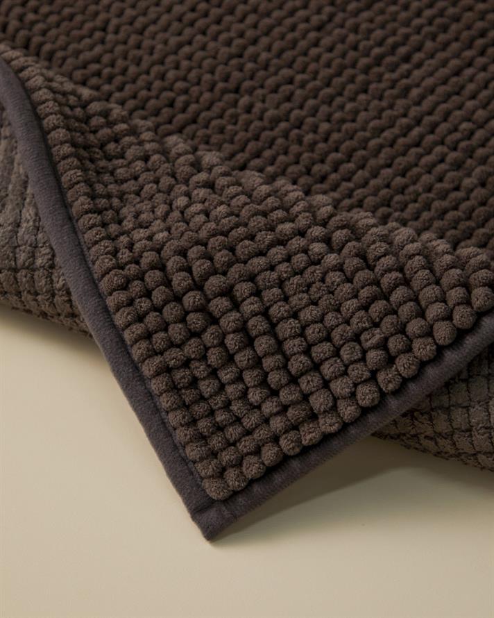 Macaroni Kaydırmaz Taban Banyo Paspası 50x80 cm Kahverengi