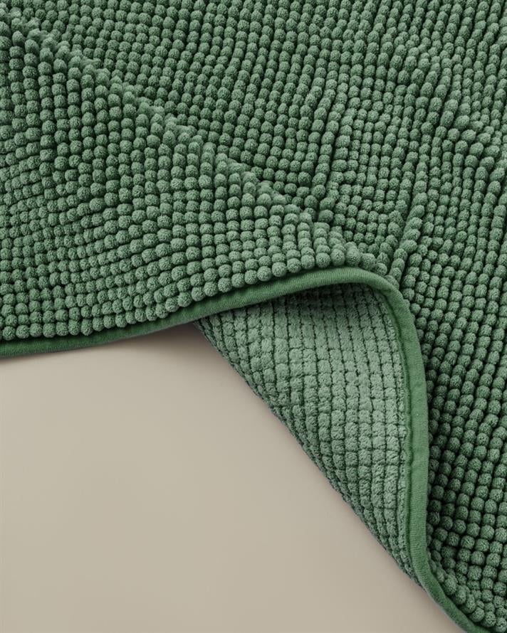 Macaroni Kaydırmaz Taban Banyo Paspası Seti 60x90 + 40x60 cm Yeşil