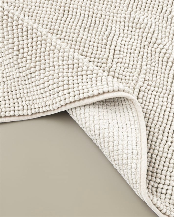 Macaroni Kaydırmaz Taban Banyo Paspası Seti 60x90 + 40x60 cm Ekru