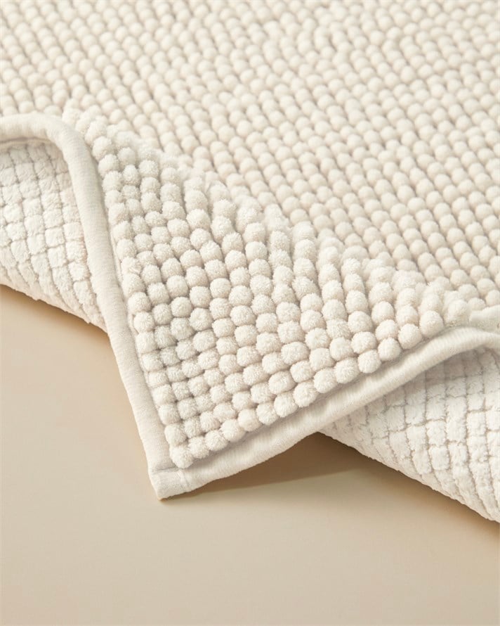 Macaroni Kaydırmaz Taban Banyo Paspası 50x80 cm Ekru