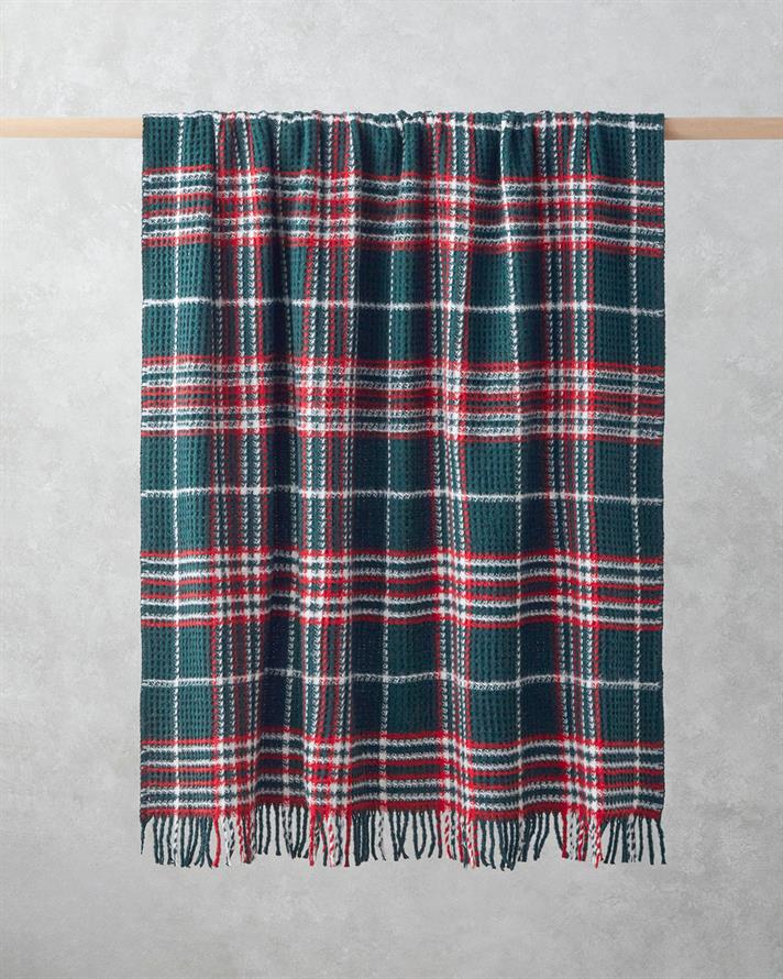 Magie Koltuk Şalı 130x170 cm Yeşil – Kırmızı