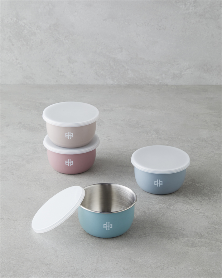 Makeda Paslanmaz Çelik 4lü Saklama Kabı 280 ml Renkli