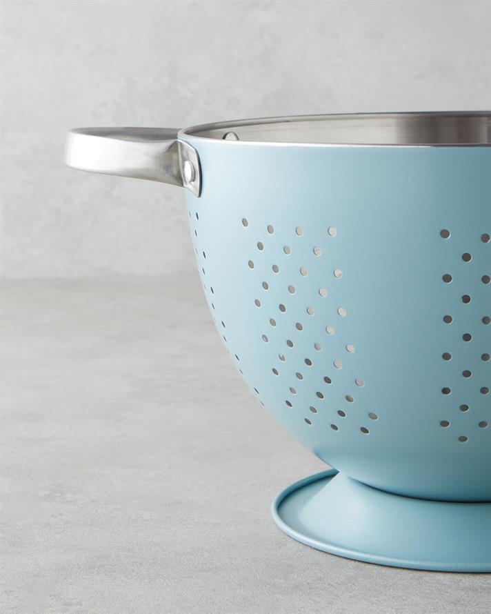 Makeda Paslanmaz Çelik Süzgeç 22 cm Açık Mavi