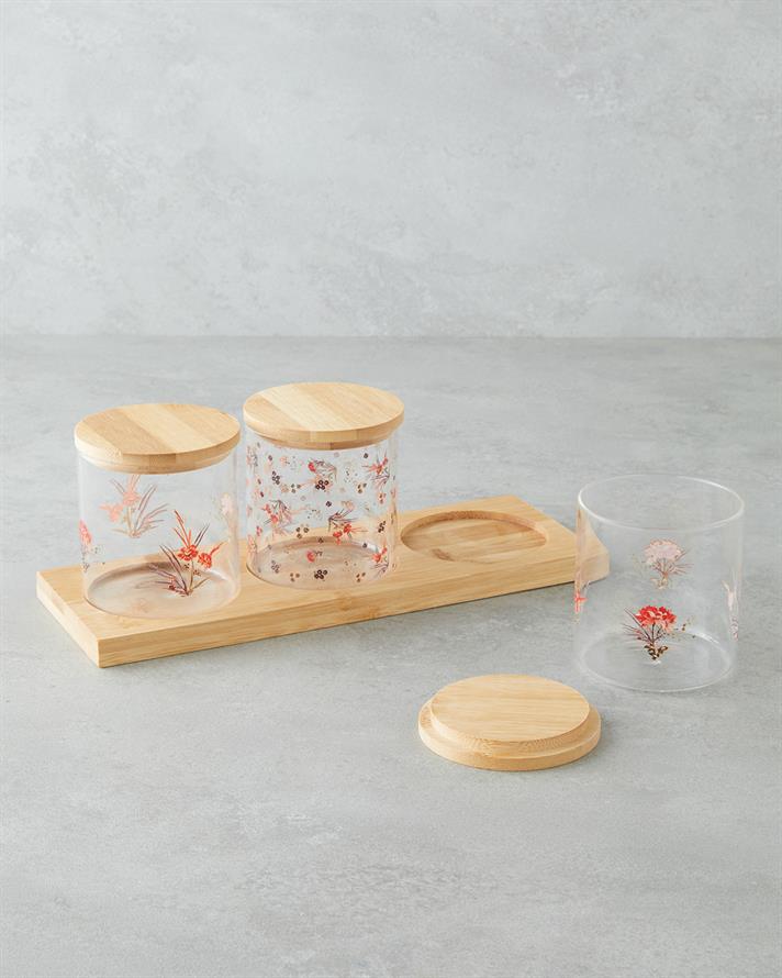 Malory Cam 4 Parça Baharatlik 350 ml Şeffaf