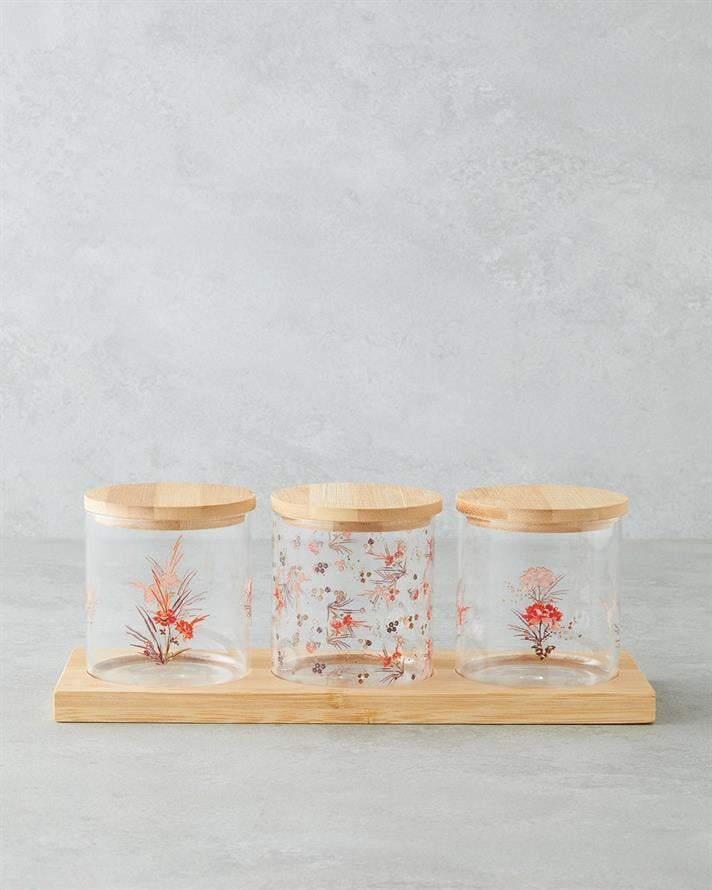 Malory Cam 4 Parça Baharatlik 350 ml Şeffaf