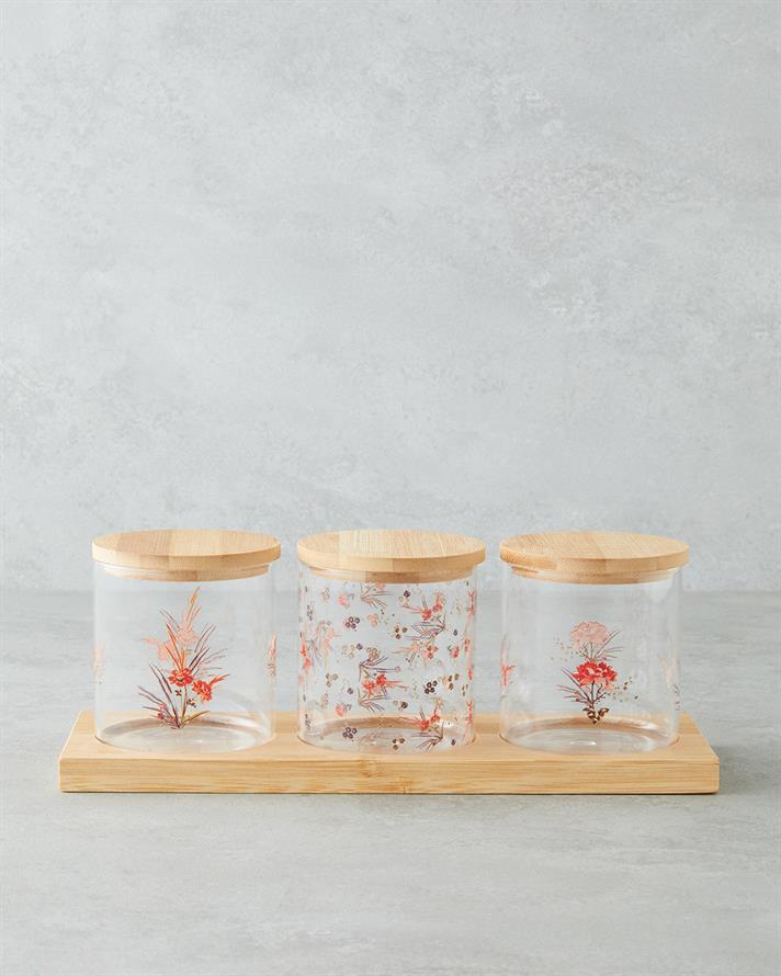 Malory Cam 4 Parça Baharatlik 350 ml Şeffaf