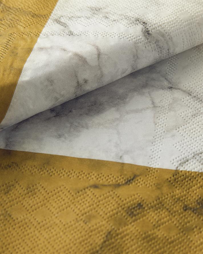 Marble Stripe 20li Kağıt Peçete Gold