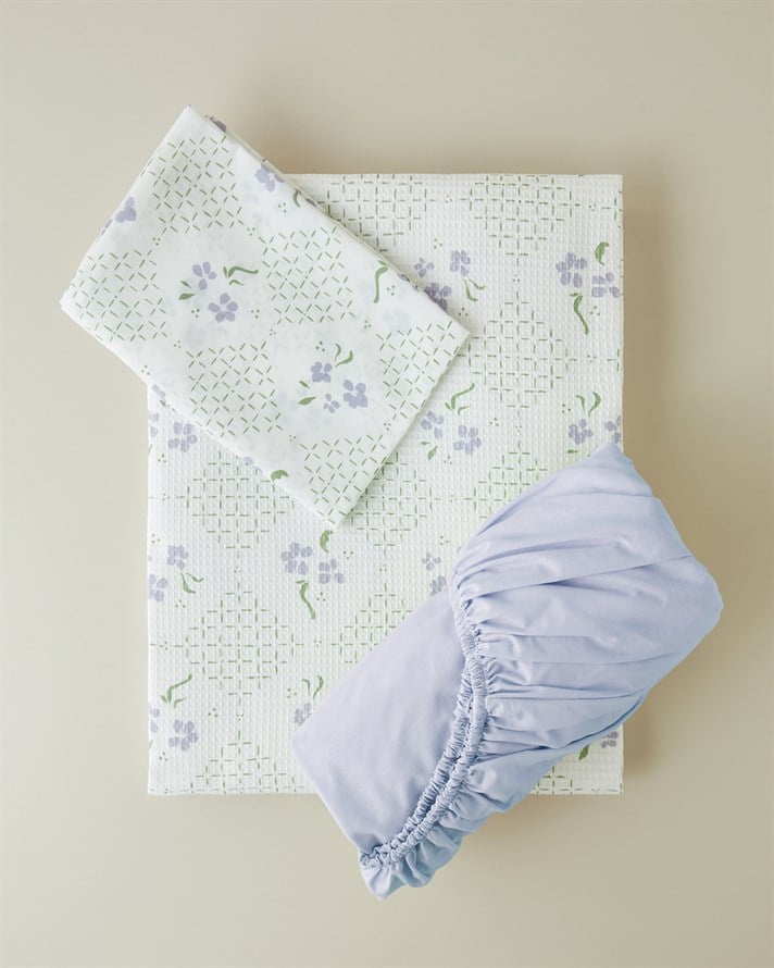 Marcel Tek Kişilik Pike Takımı 150x220 cm Mor