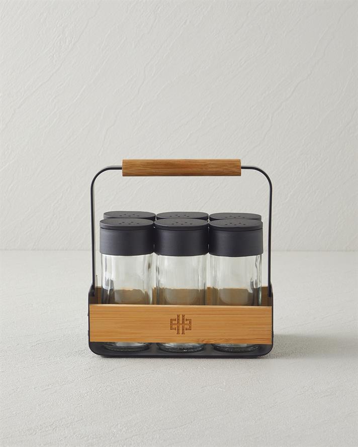 Marco Cam 7 Parça Baharatlık 15x11 cm Siyah