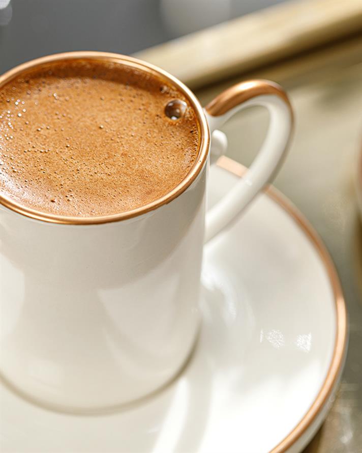 Marella Porselen 12 Parça 6 Kişilik Kahve Fincan Takımı Rose Gold